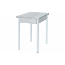 Глайдер стол обеденный / бетон белый/белый