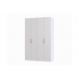 Шкаф Оскар 150х236х58 см, белый, светло-серый софт 